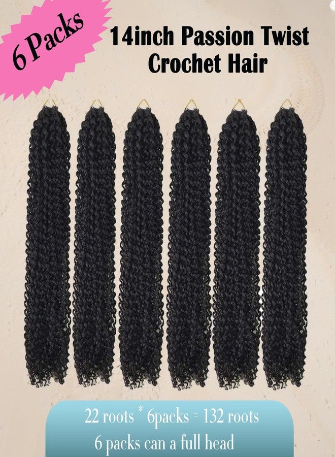 وصلات شعر باشن تويستس بطول 14 بوصة - شعر كروشيه مموج مائي للنساء ذوات البشرة السمراء، شعر ضفائر مجعد بوهيمي لتسريحة باترفلاي لوكس، فو لوكس، وصلات شعر كروشيه على طراز بوهو (1B#، 132 خصلة) - Image 4